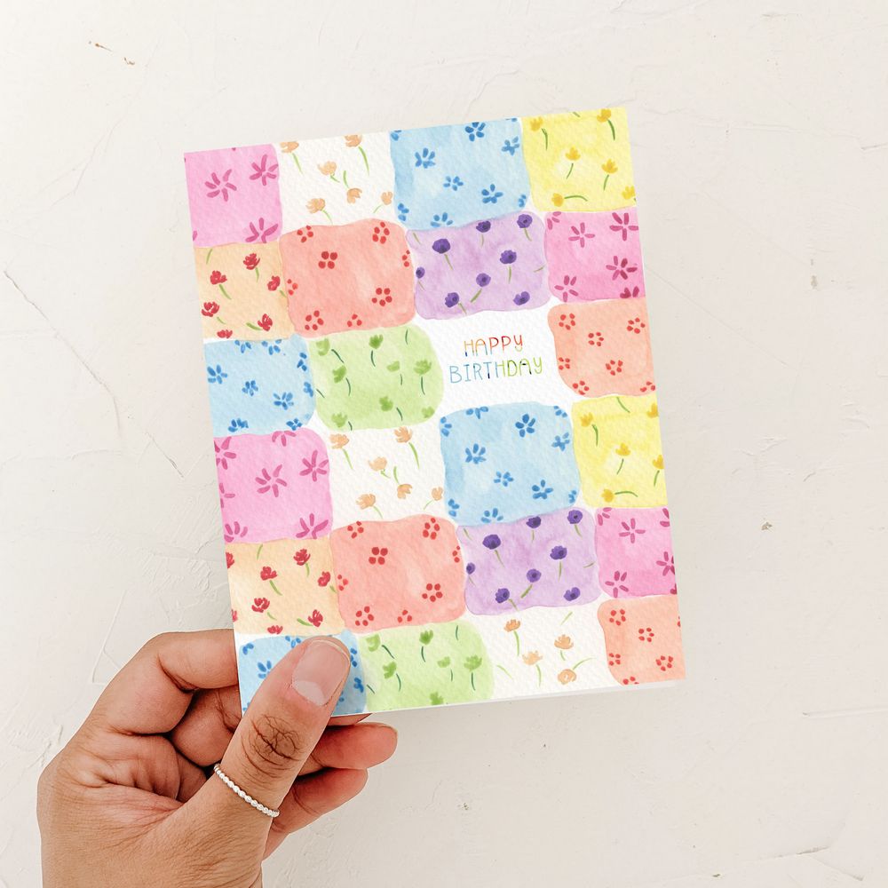 Patchwork Birthday Card