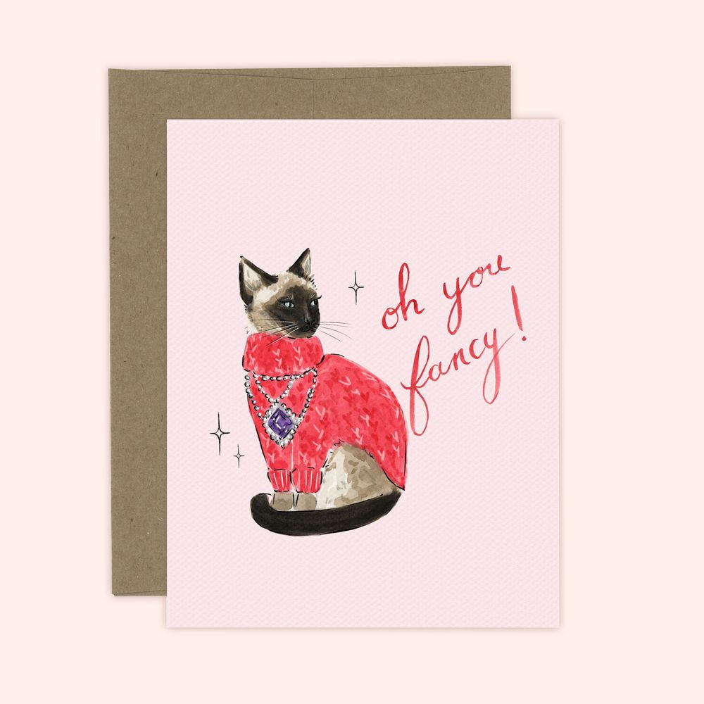 Oh You Fancy! Cat Card