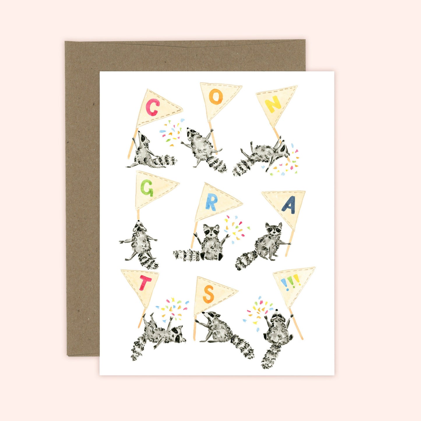 Raccoon Congratulations Card