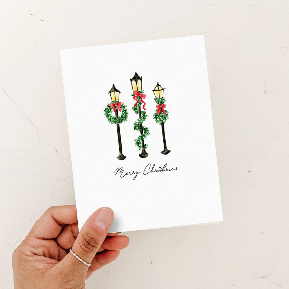 Christmas Lamp Post Card