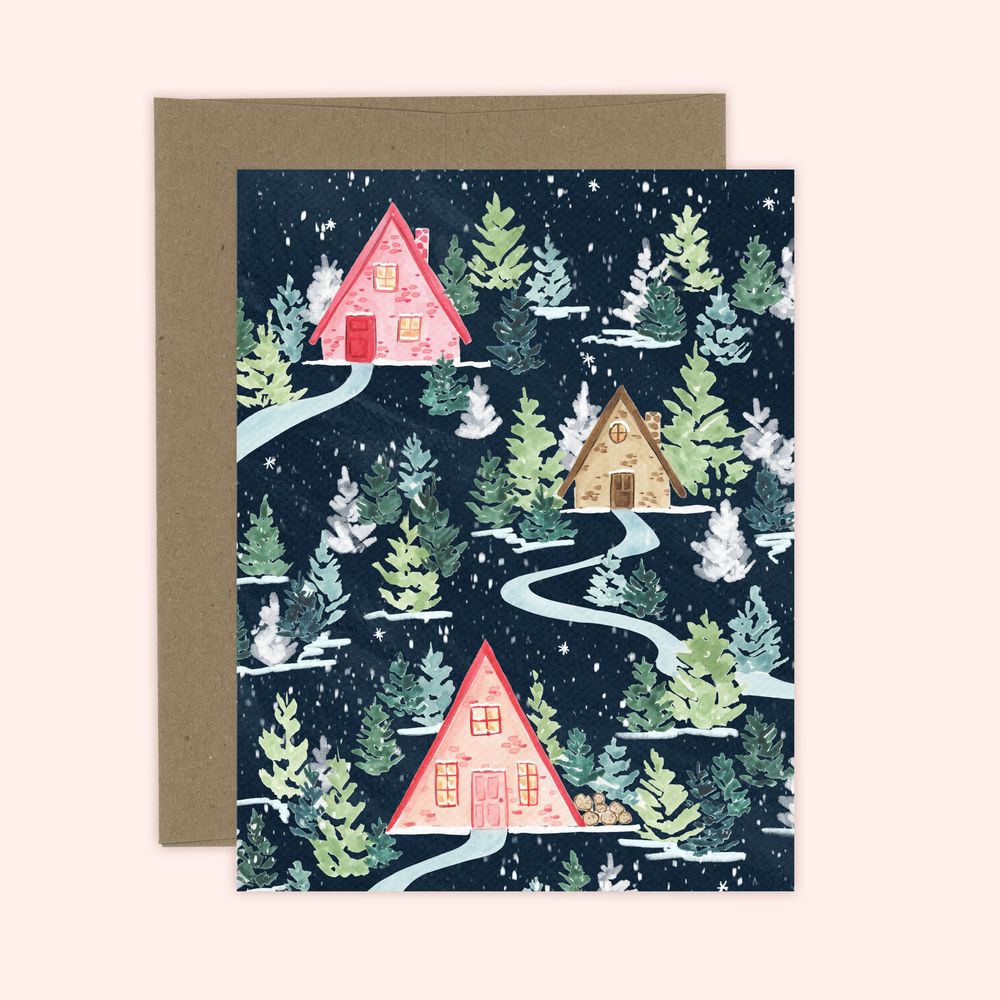 Winter Village Card