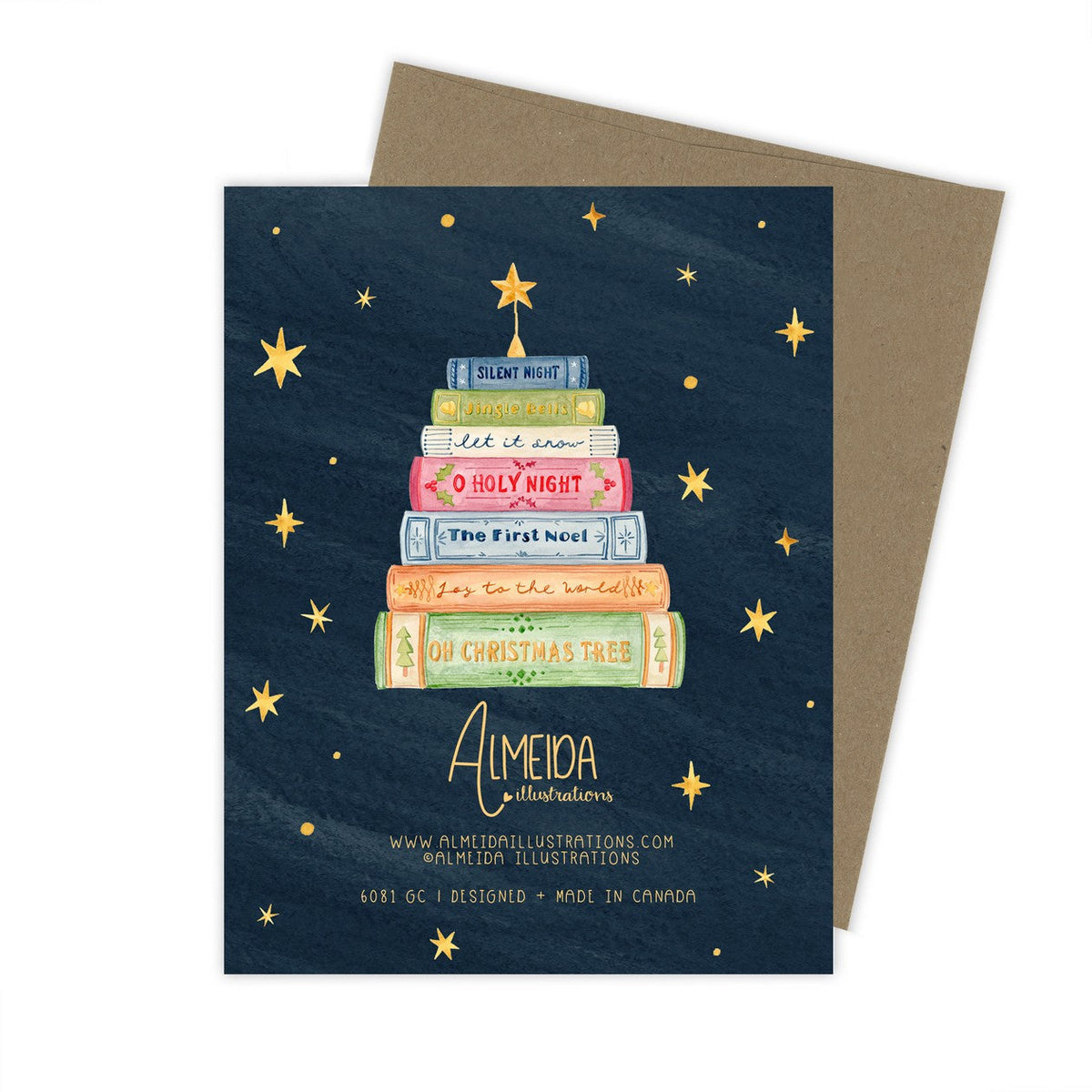 Christmas Book Tree Card