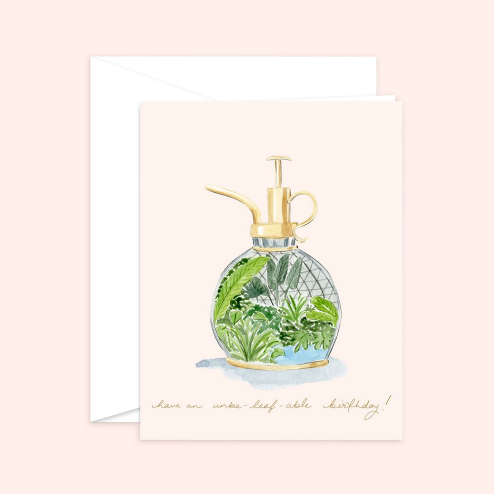 Unbe-leaf-able Birthday Botanical Card