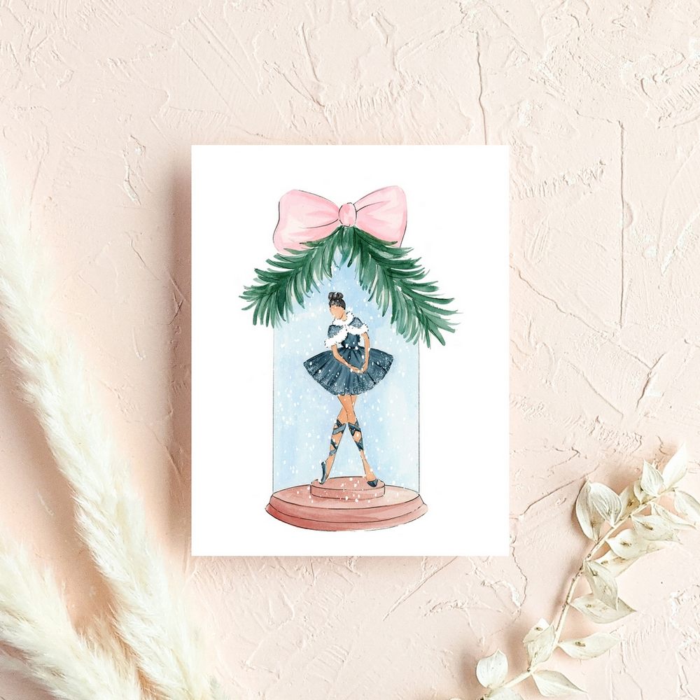 Winter Ballerina Greeting Card