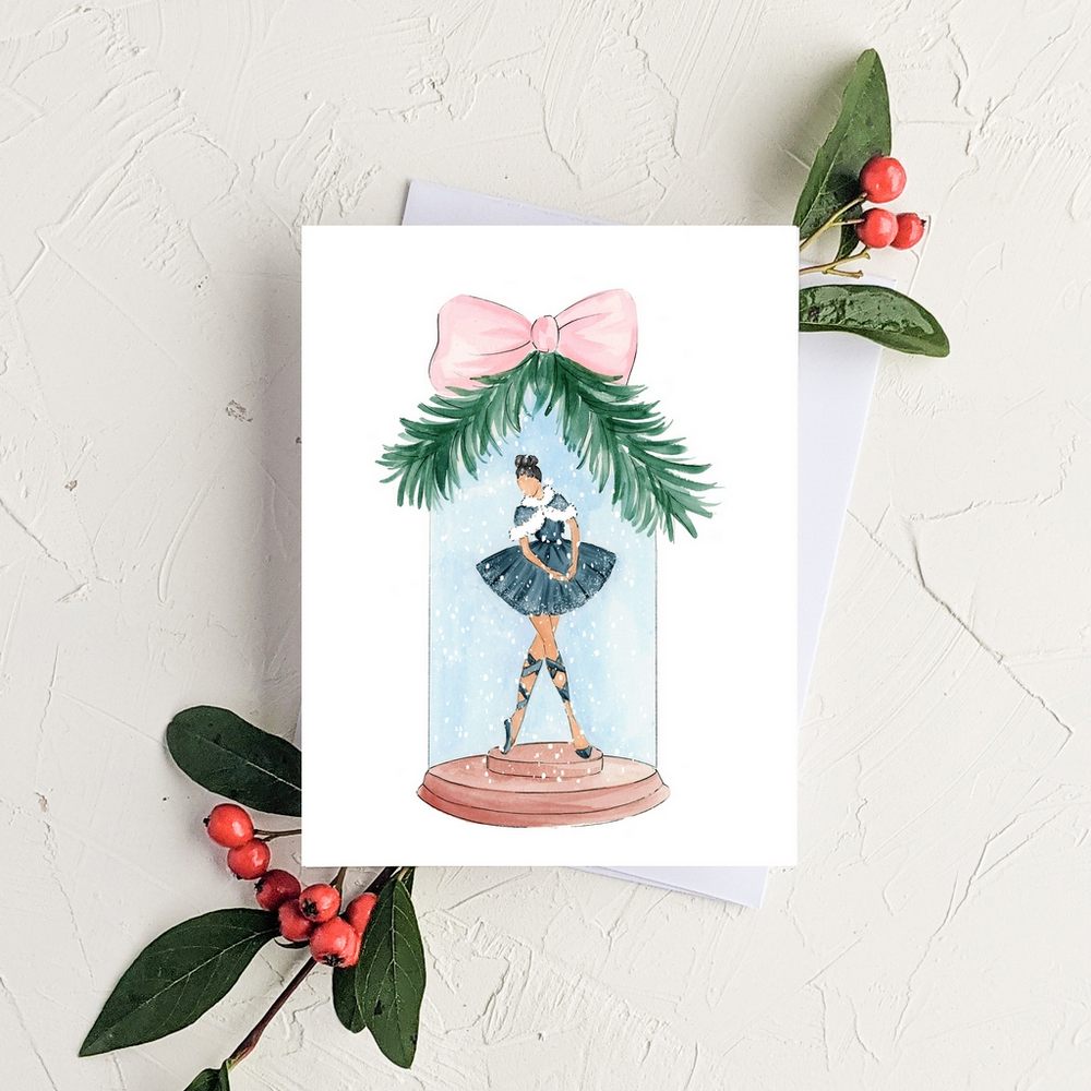 Winter Ballerina Greeting Card