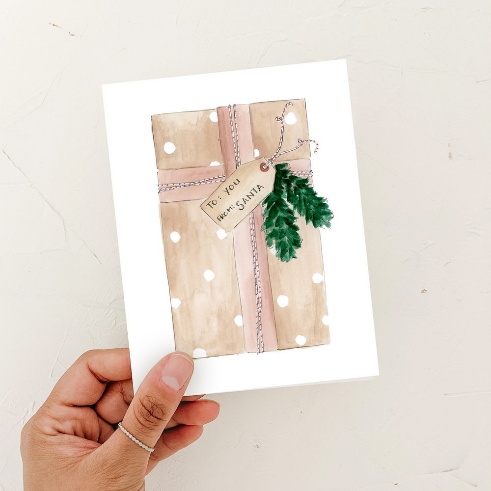 To you, from Santa Greeting Card