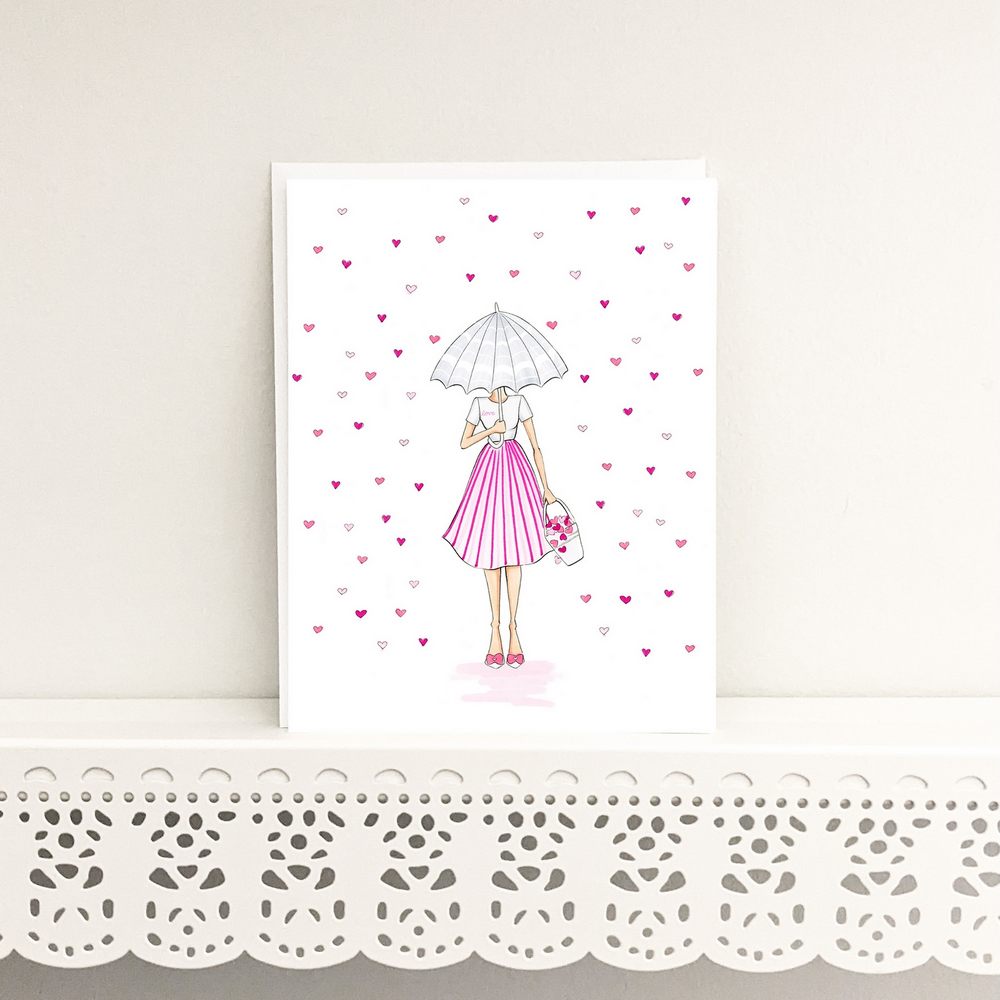 Bucket of Hearts Greeting Card