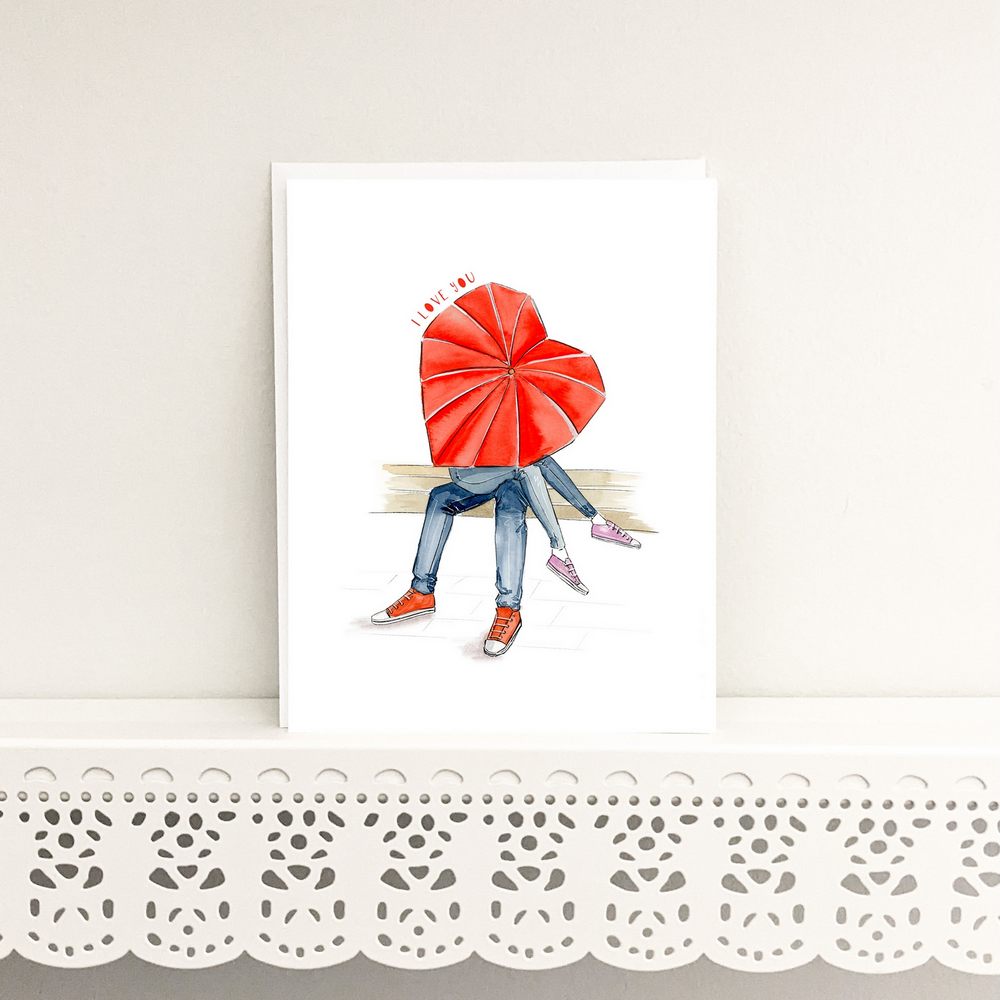 Under My Umbrella Greeting Card