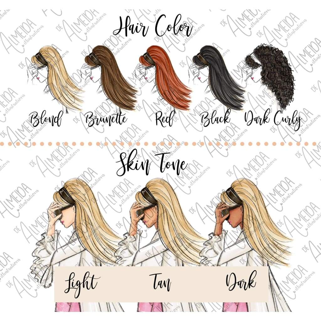 The Pink Runway - Select Hair Color/Skin Tone - Art Print