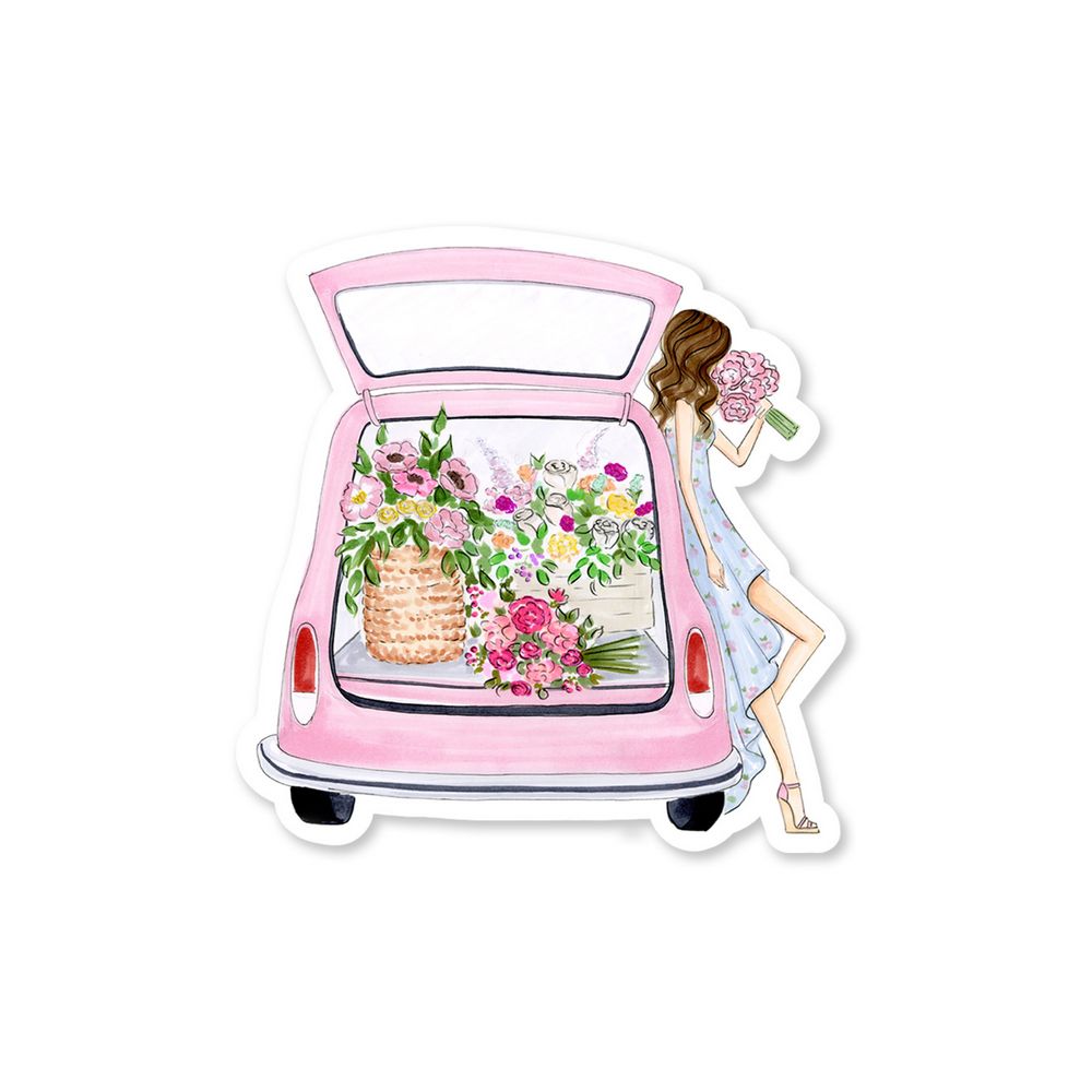 Trunk of Blooms Sticker