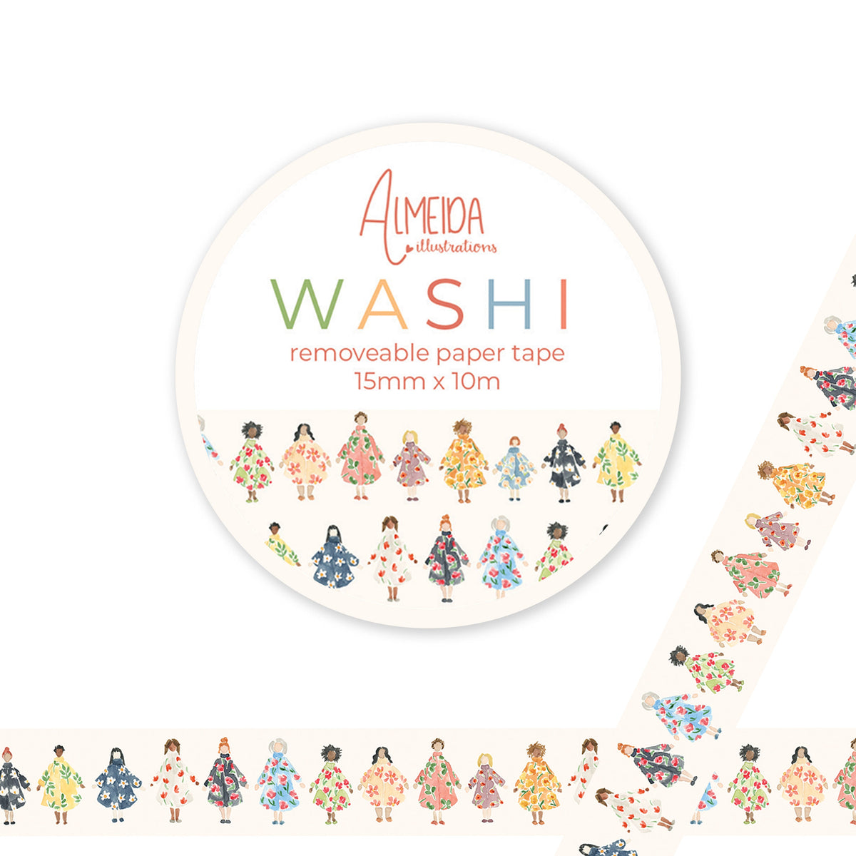 Floral Ladies Washi Tape