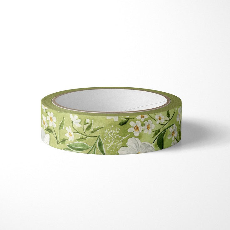 Green Florals Washi Tape