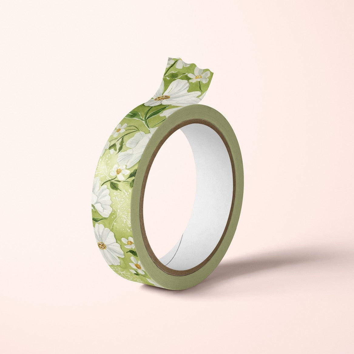 Green Florals Washi Tape
