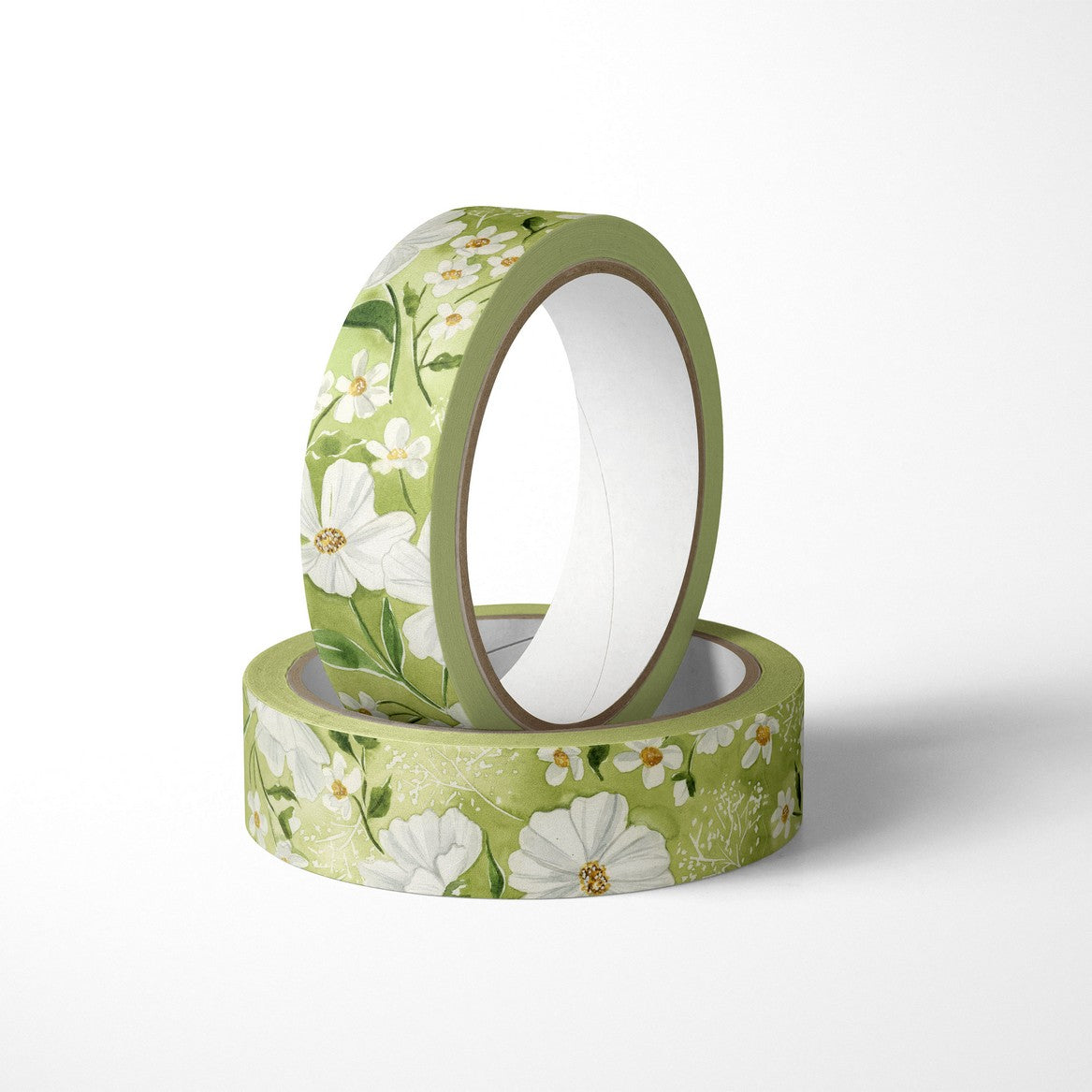Green Florals Washi Tape