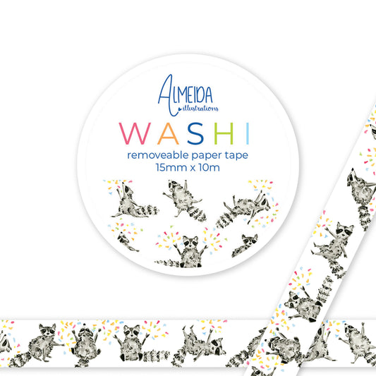 Party Raccoons Washi Tape