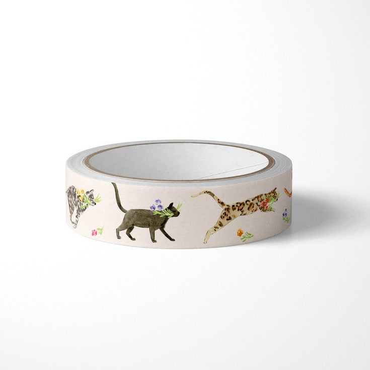 Floral Cats Washi Tape