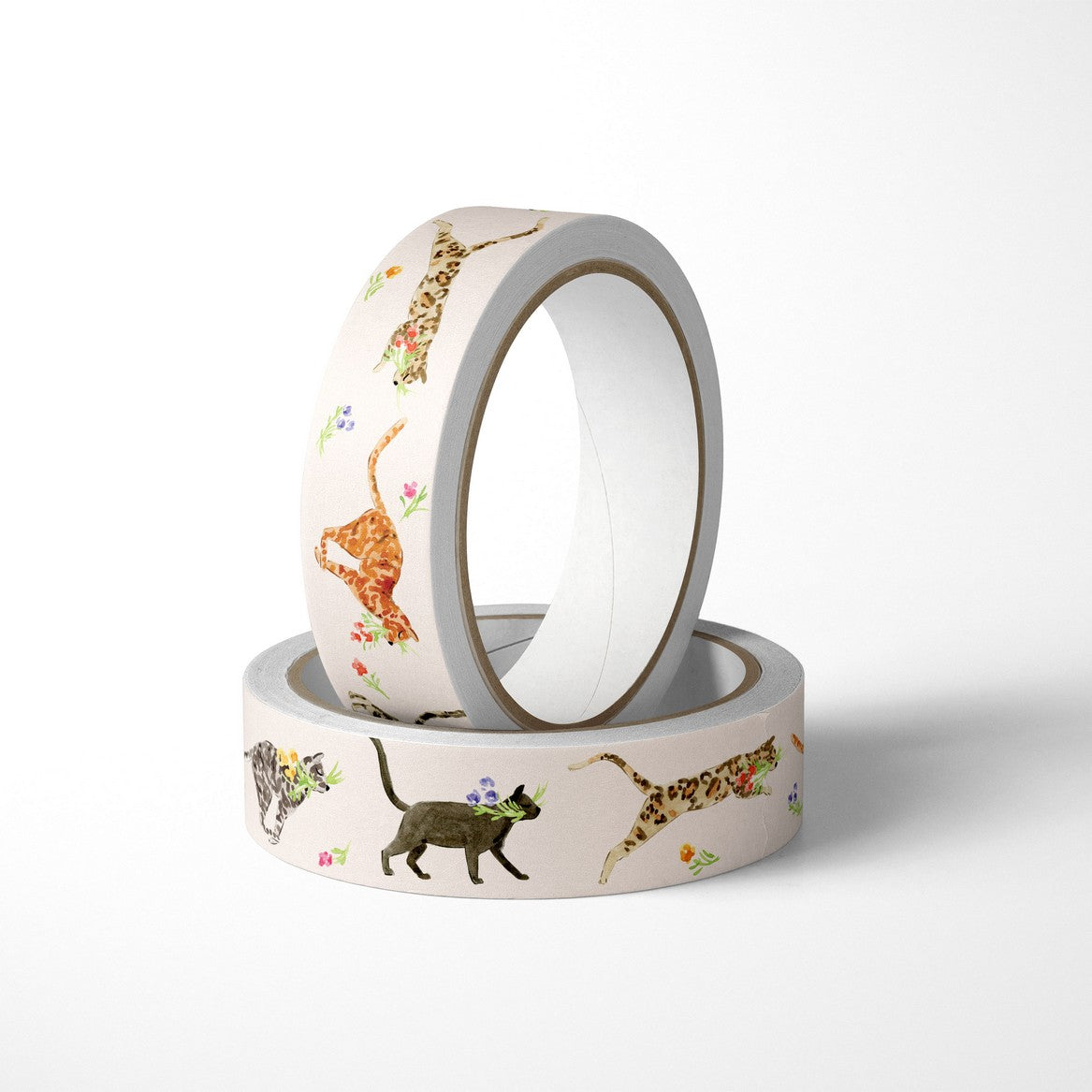 Floral Cats Washi Tape
