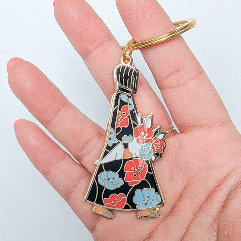 Lady Floral Keychain