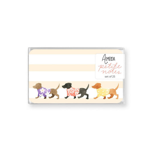 Cheerful Daschunds Petite Notes