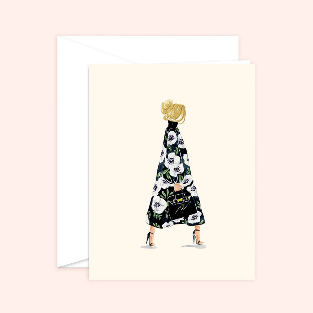 Floral Anemone Luxury Bag Girl Card