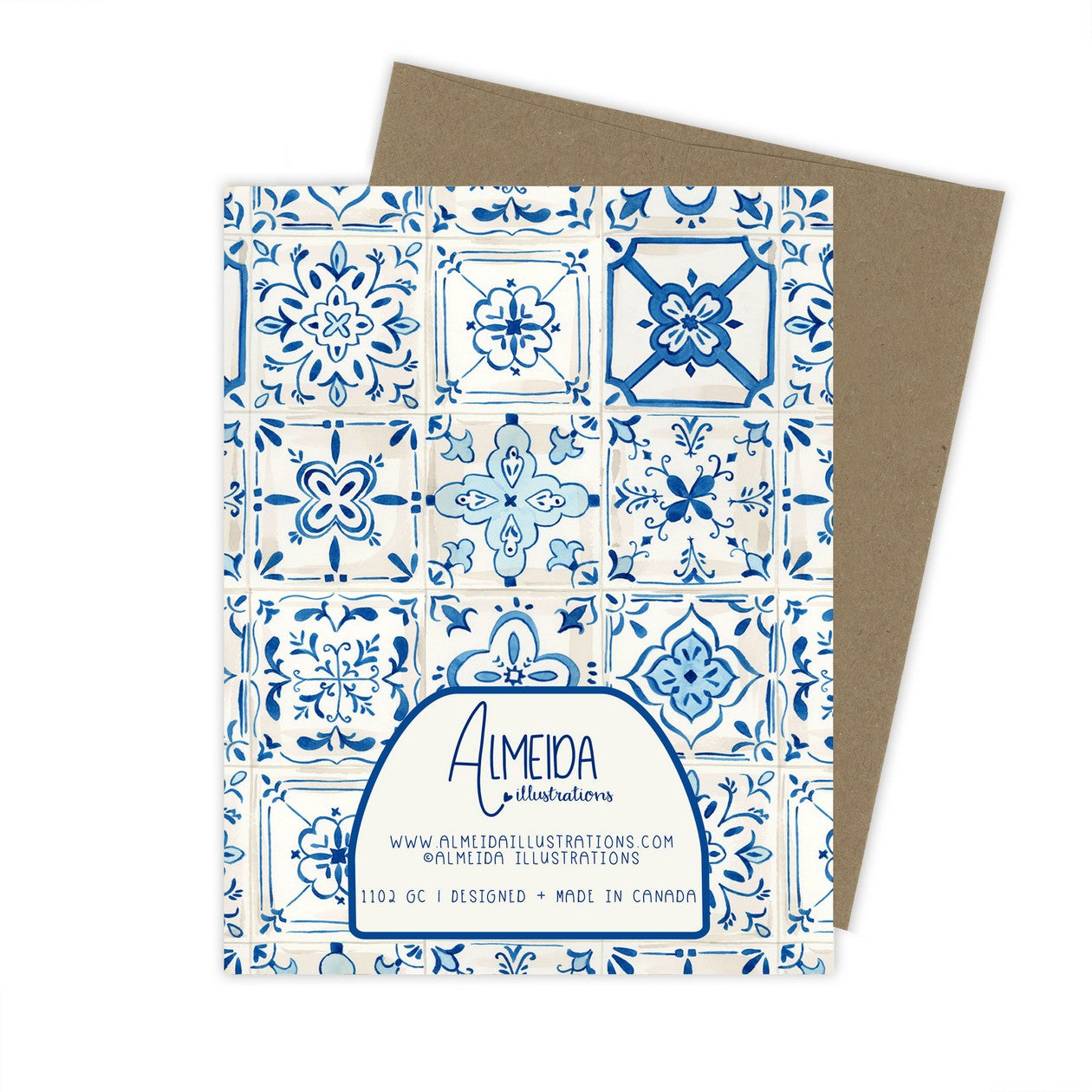 Azulejos Blue Tiles Everyday Card
