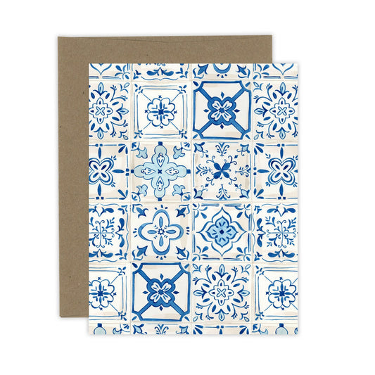Azulejos Blue Tiles Everyday Card