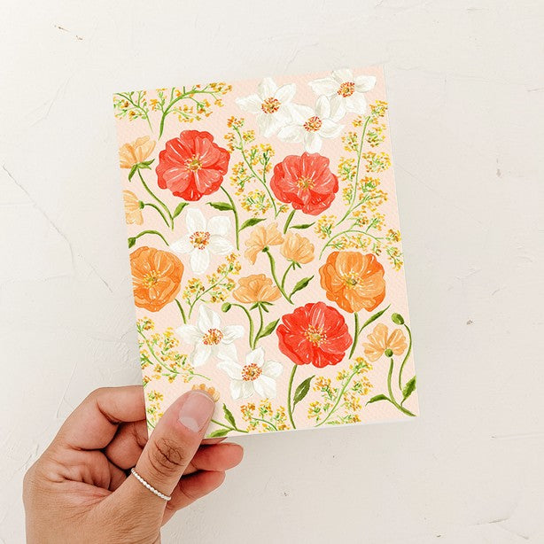 Orange Blooms Card