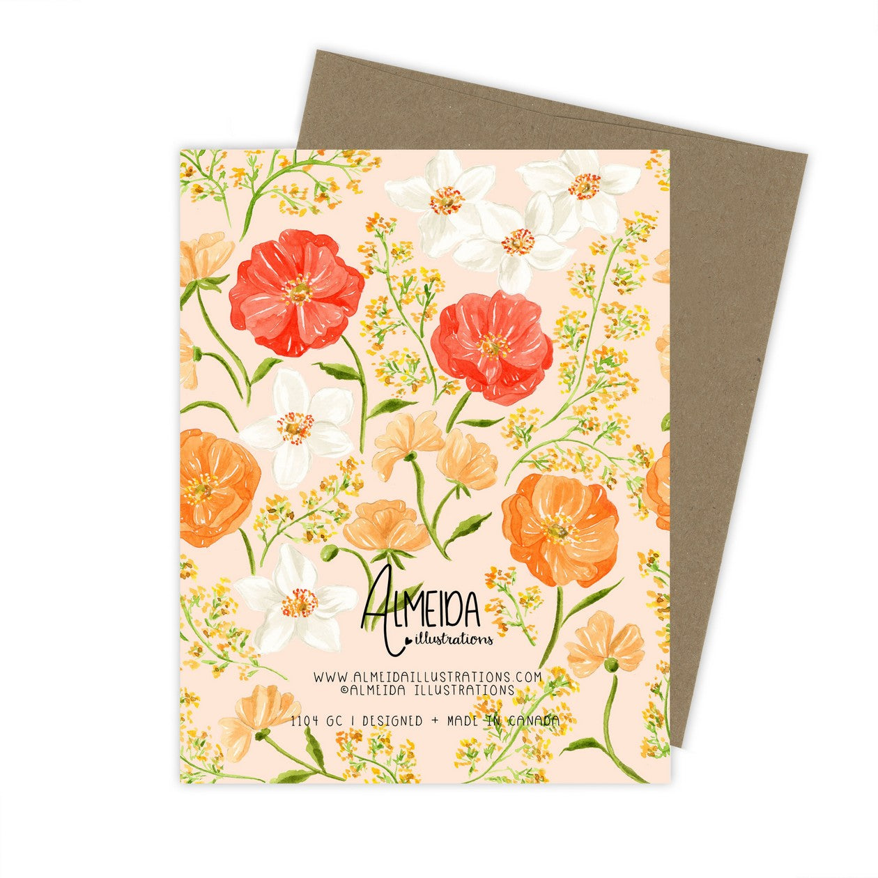 Orange Blooms Card