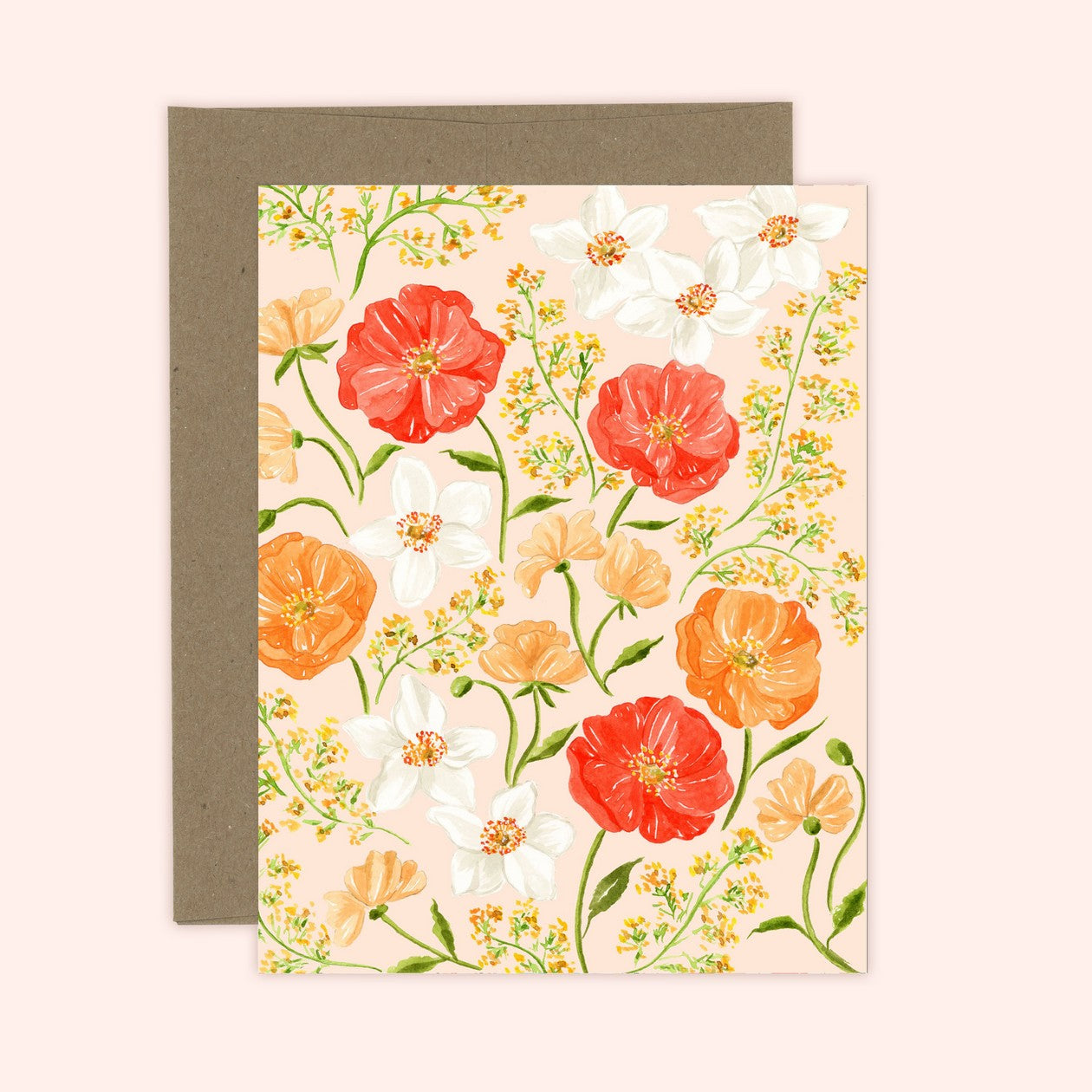 Orange Blooms Card