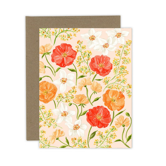 Orange Blooms Card