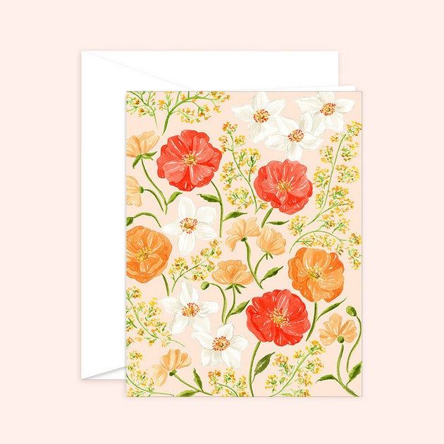 Orange Blooms Card