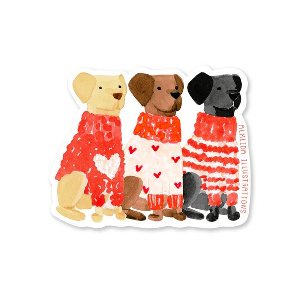 Lab Dog Trio Sticker