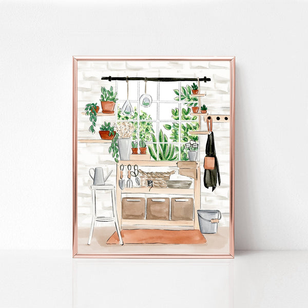 SALE Greenhouse Art Print 8x10