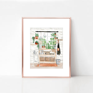 SALE Greenhouse Art Print 8x10