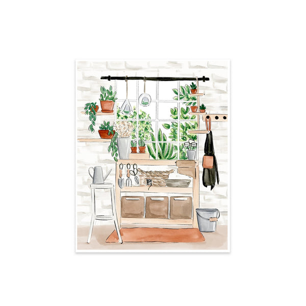 SALE Greenhouse Art Print 8x10