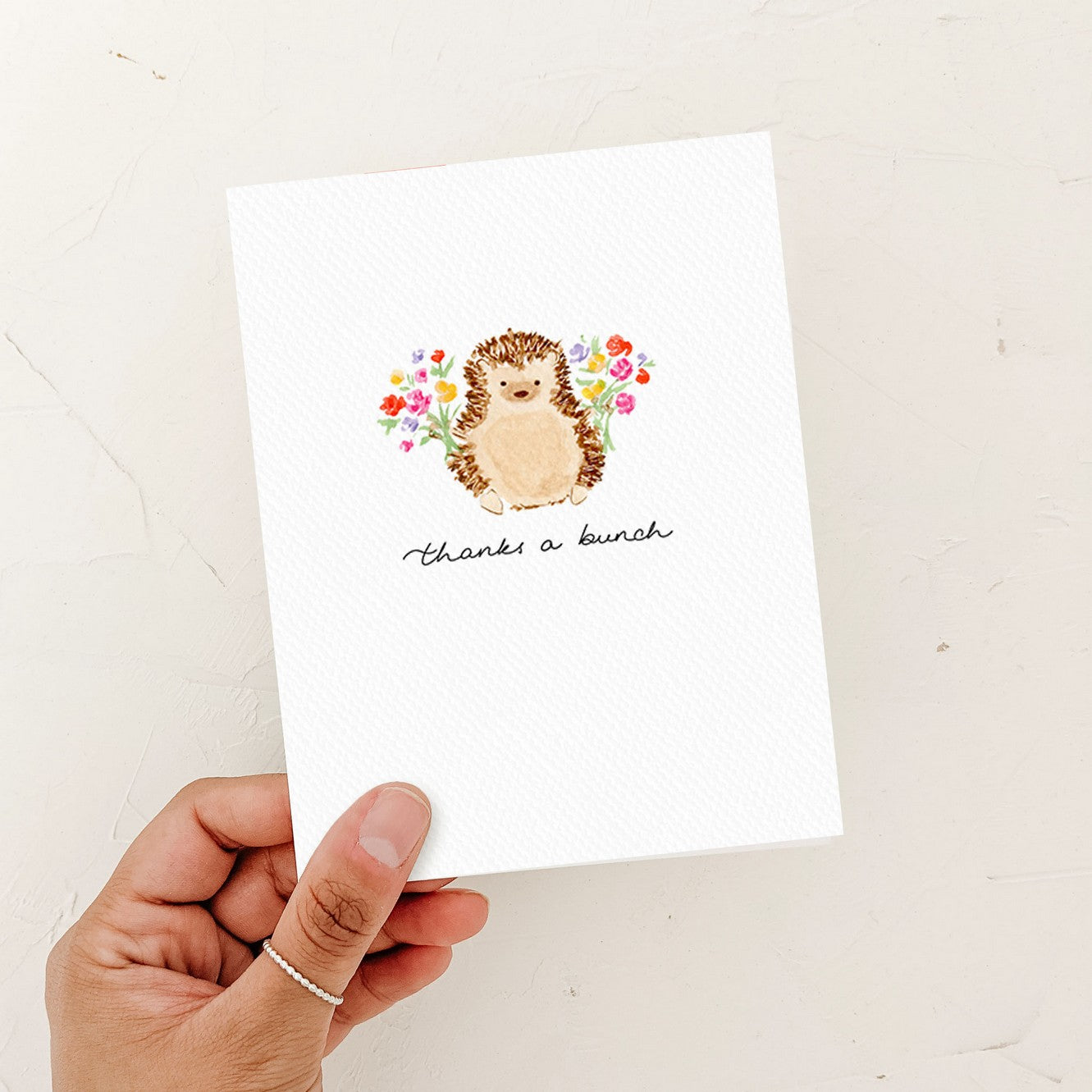 Thanks a Bunch Hedgehog Card