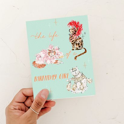 Life of a Birthday Girl - Cat Card