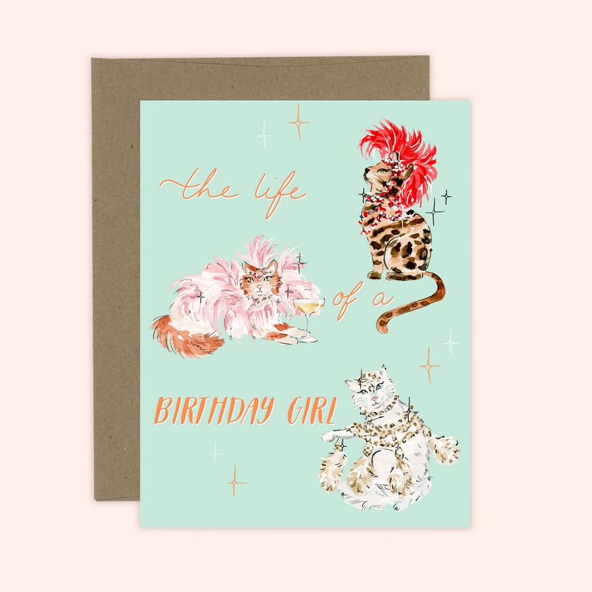 Life of a Birthday Girl - Cat Card