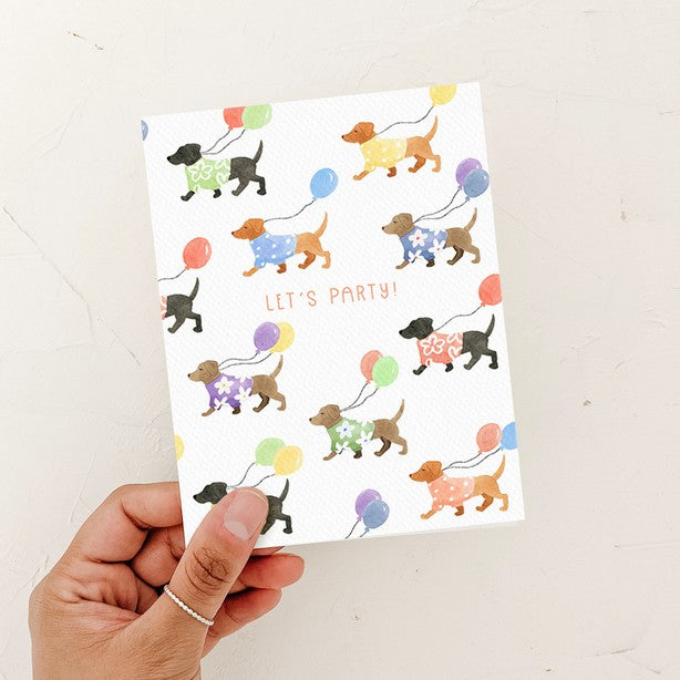 Let's Party Dog Card