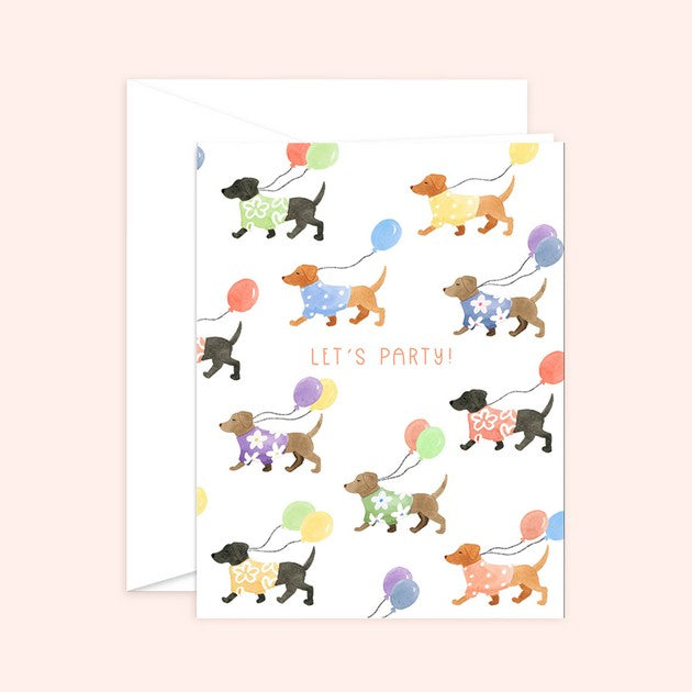 Let's Party Dog Card