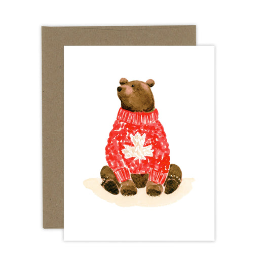 Canadian Grizzly Bear Card