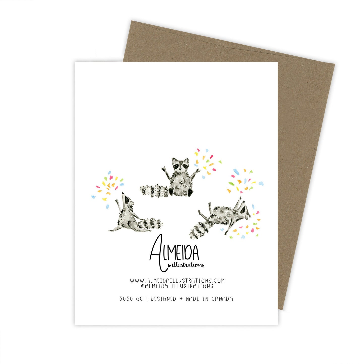Raccoon Congratulations Card