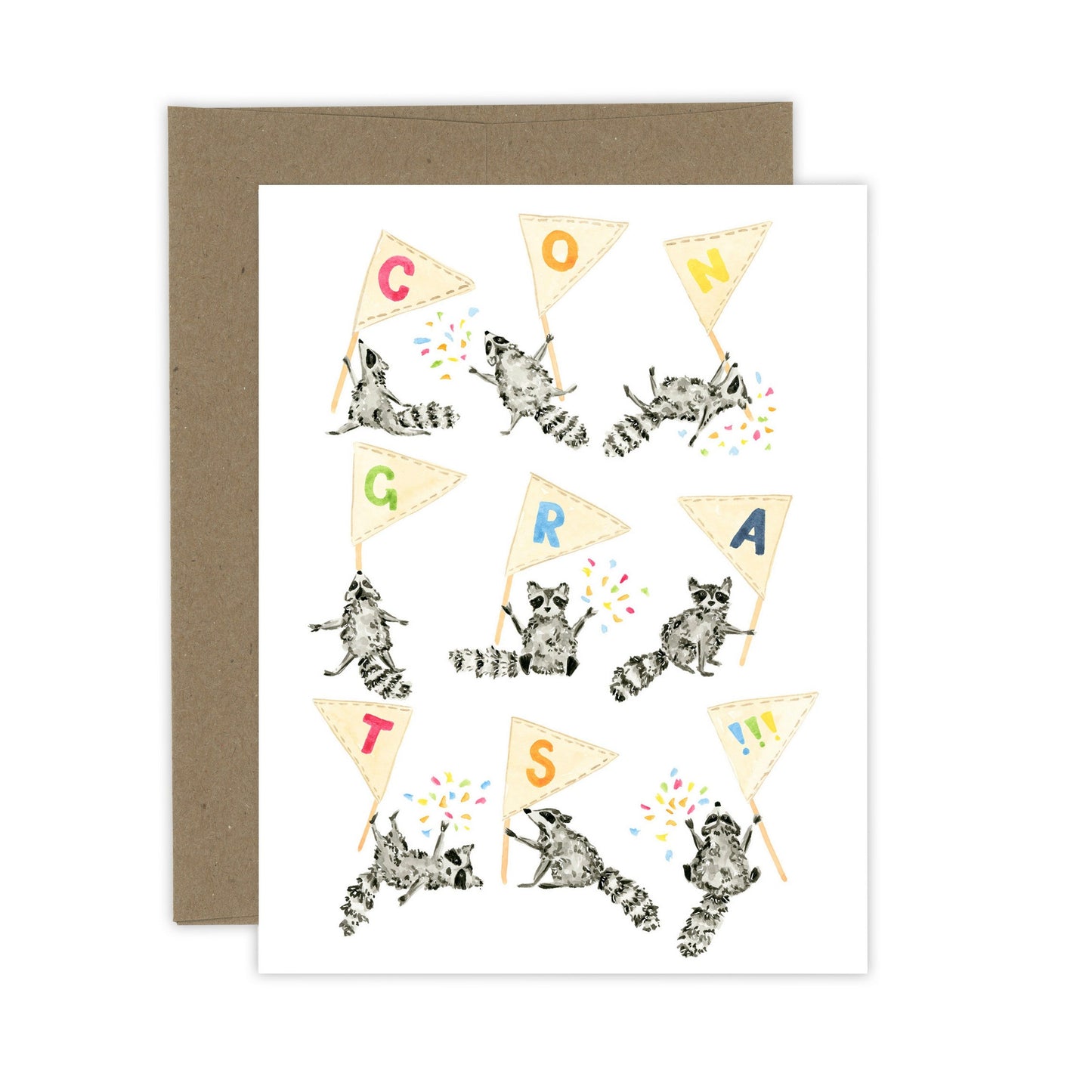 Raccoon Congratulations Card