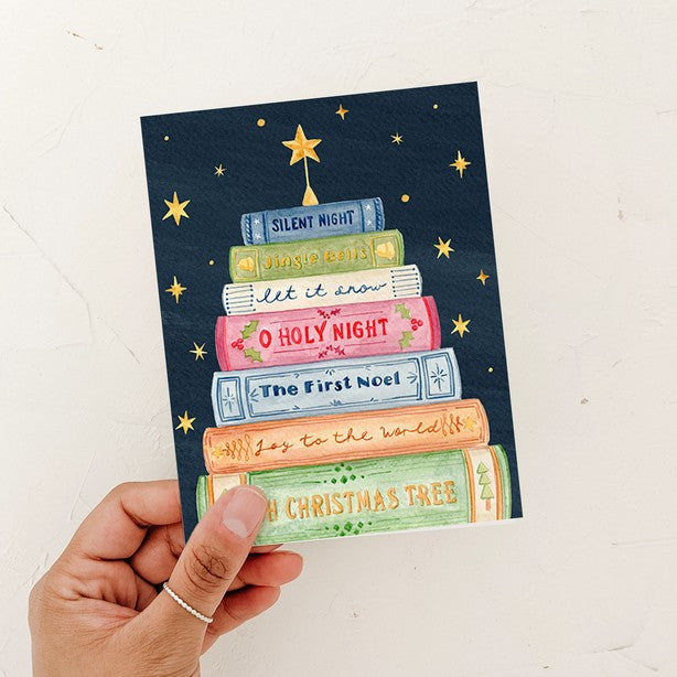 Christmas Book Tree Card