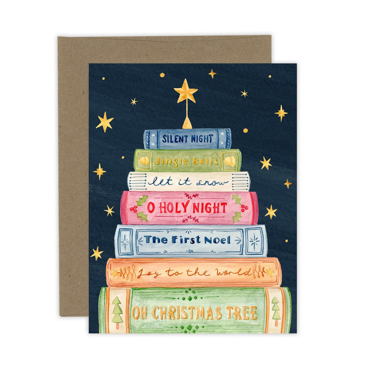 Christmas Book Tree Card