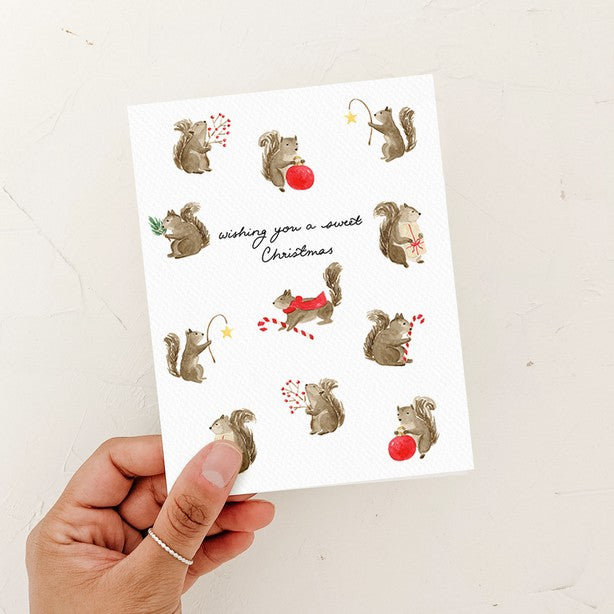 Sweet Christmas Squirrels Card