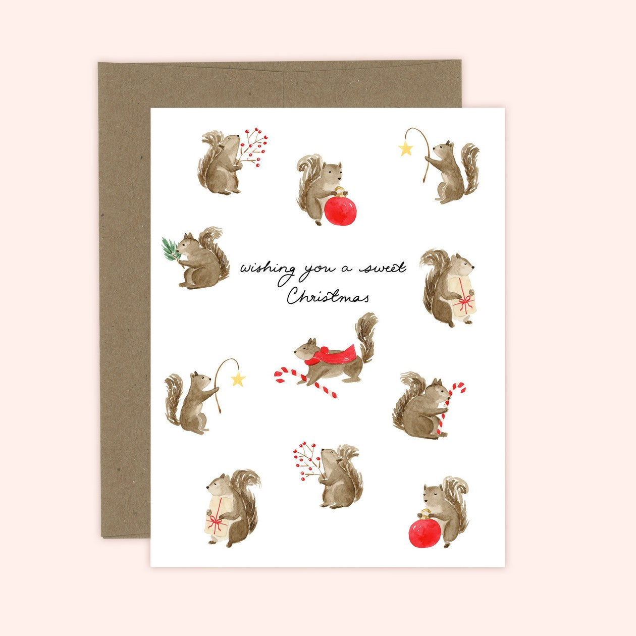Sweet Christmas Squirrels Card