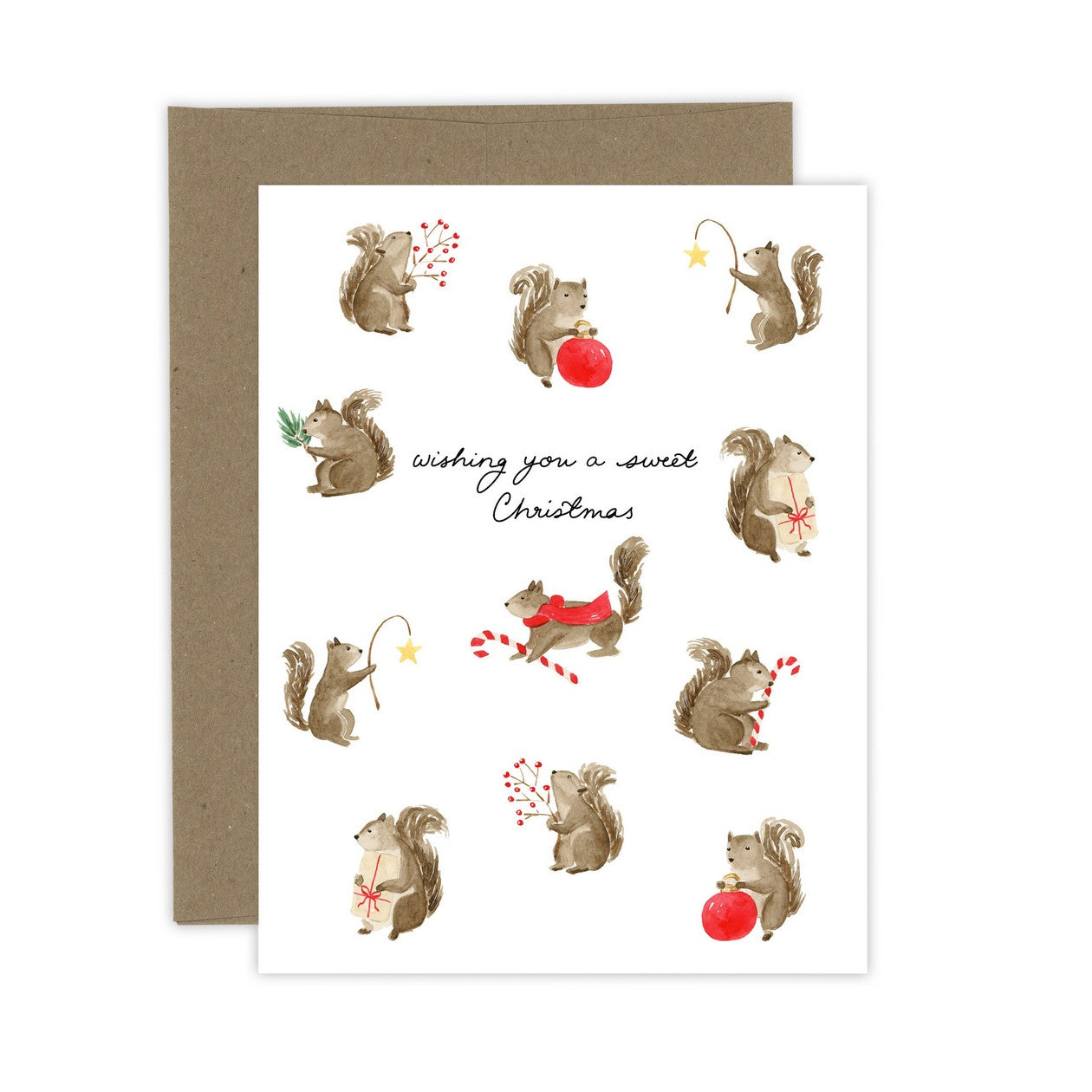 Sweet Christmas Squirrels Card