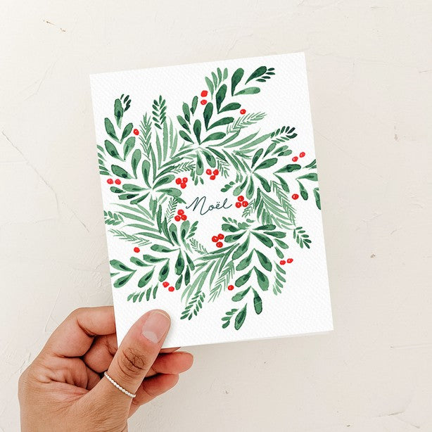 Painterly Wreath Card