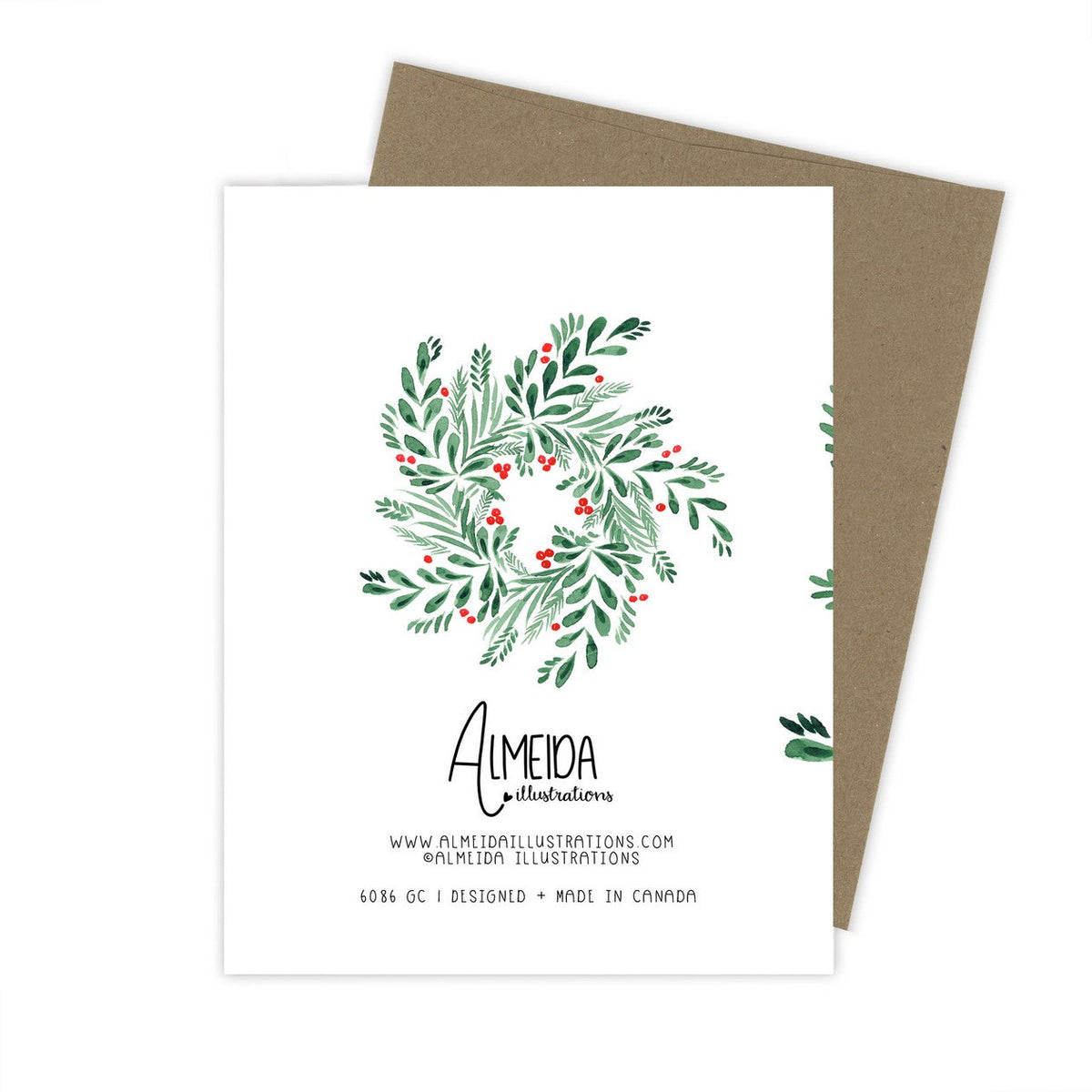 Painterly Wreath Card